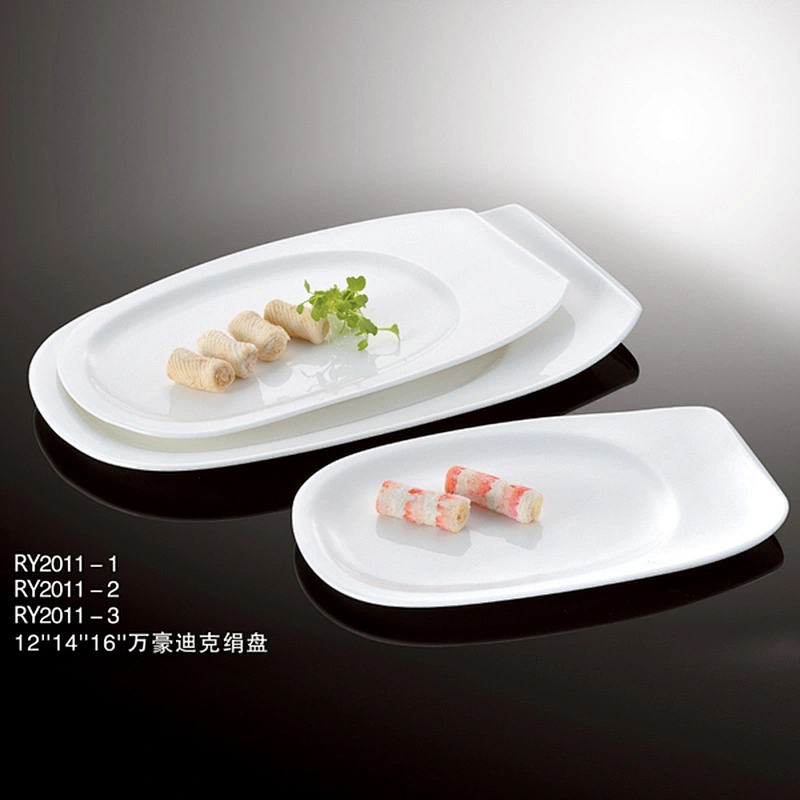 Wholesale urban white porcelain salad plate for Hotel and Restaurant