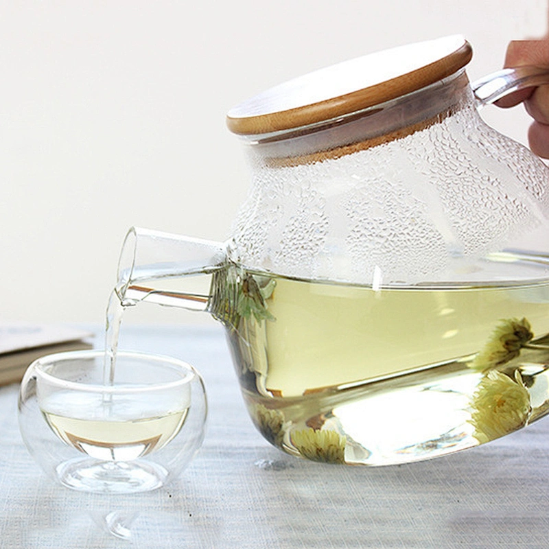 wholesale transparent coffee pot heat resistant glass teapot
