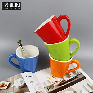 Hotel restaurant used ceramic porcelain COLOR coffee cup  wholesale mugs