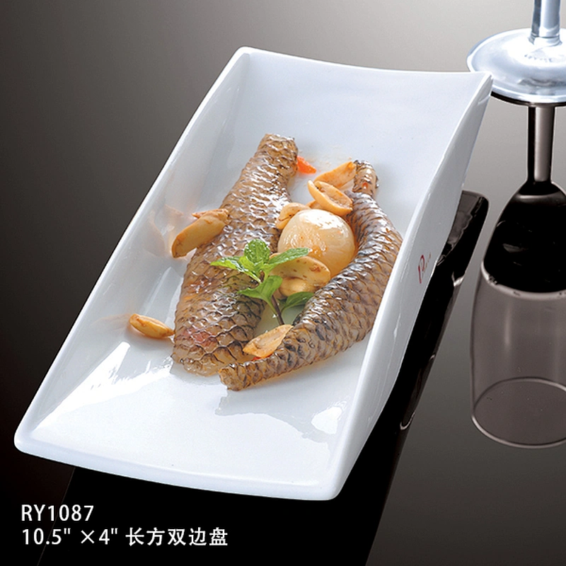 Modern Design White Porcelain Plates white ceramic rectangular plates dishes