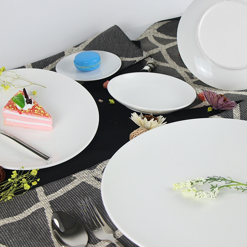 Hotel And Restaurant Plates, Dishes, Bowls By Material Of Porcelain And Fine Bone China Dinner Plate Porcelain