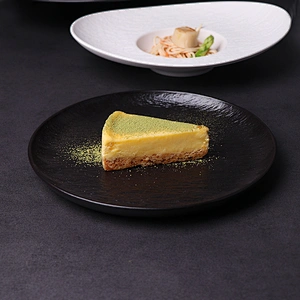 Modern Design Porcelain Dinner Plate Matte White Plate Elegant Dining Plates for Hotels