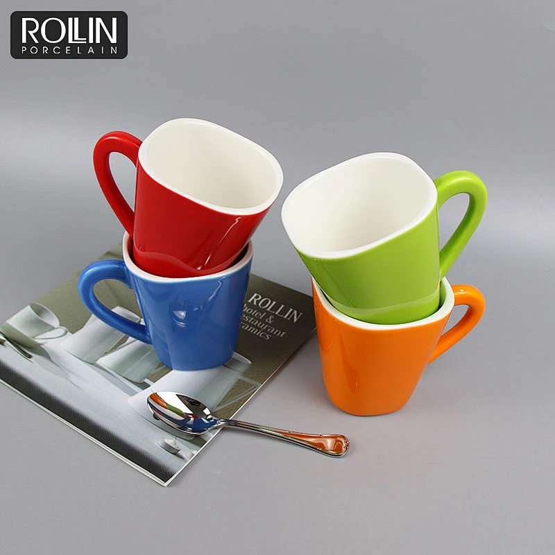 Hotel restaurant used ceramic porcelain COLOR coffee cup  wholesale mugs