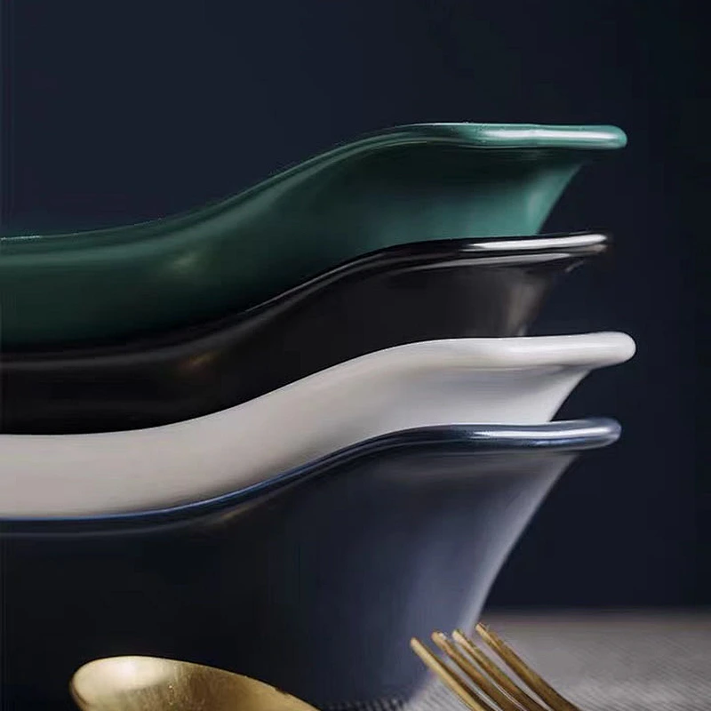 Wholesale Ceramic baking dish pans  rectangle Baking Tray Pasta Baking Tray