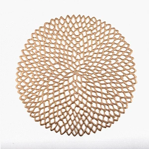 Mats & Pads Hot Sale Washable Placemats Hollow Round Table mats round pvc placemats