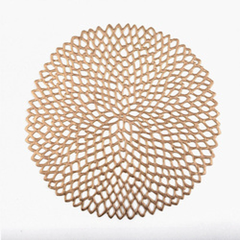 Mats & Pads Hot Sale Washable Placemats Hollow Round Table mats round pvc placemats