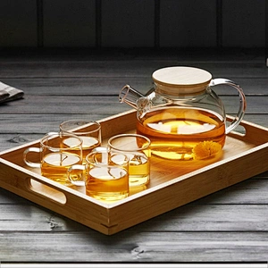 wholesale transparent coffee pot heat resistant glass teapot