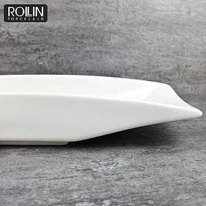 Modern Design White Porcelain Plates white ceramic rectangular plates dishes