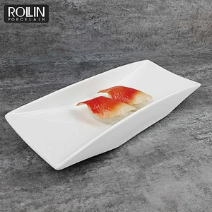 Modern Design White Porcelain Plates white ceramic rectangular plates dishes
