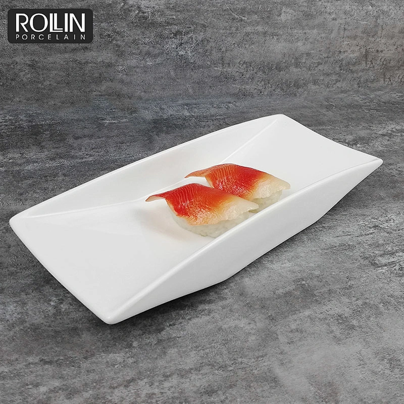 Modern Design White Porcelain Plates white ceramic rectangular plates dishes