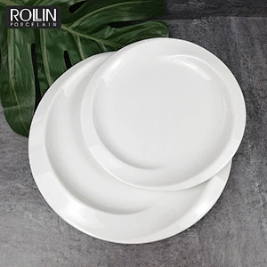 Ceramic Dinner Plate / White Porcelain Plate / Buffet Dishes Plate