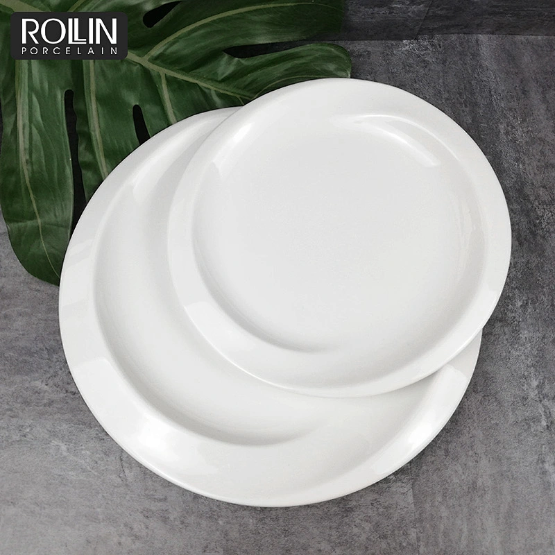 Ceramic Dinner Plate / White Porcelain Plate / Buffet Dishes Plate