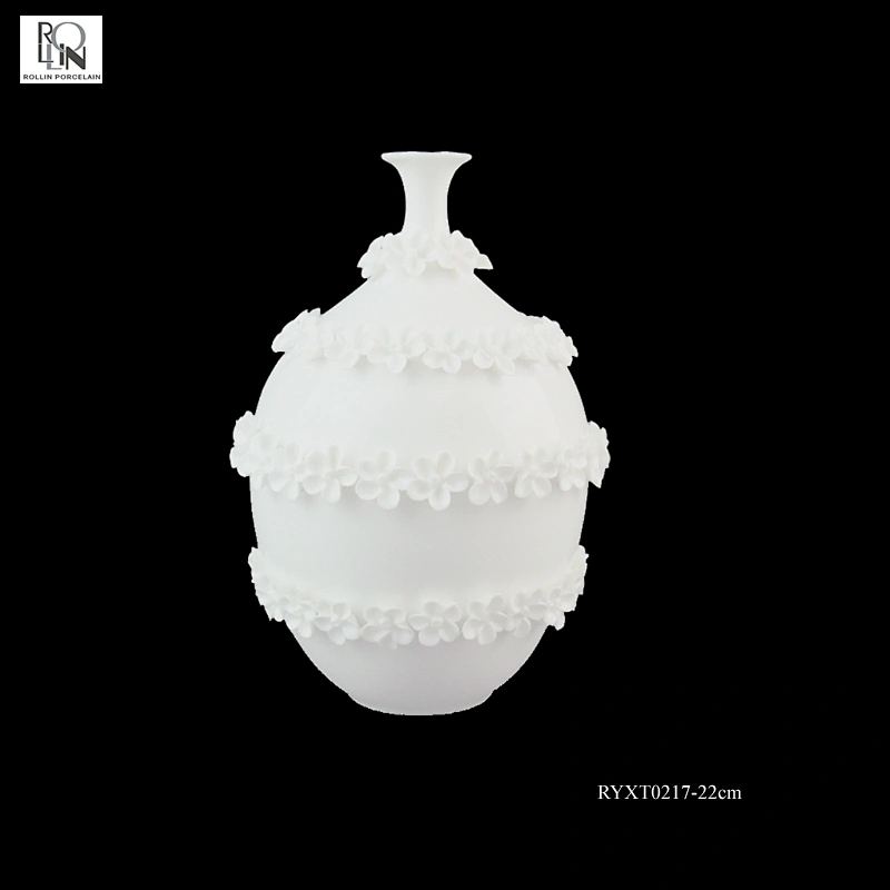 Wholesale Factory Various Elegant white Ceramic Porcelain Flower Vase