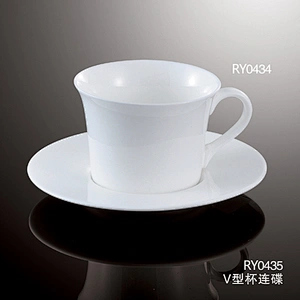 Custom logo ceramic coffee cappuccino espresso cup with saucer white porcelain coffee cup
