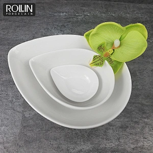 Wholesale high quality special shape white porcelain ceramic noodle bowl