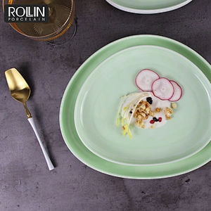 New Design Porcelain Dish Color Dish Dinner Plates for Hotel and Restaurant