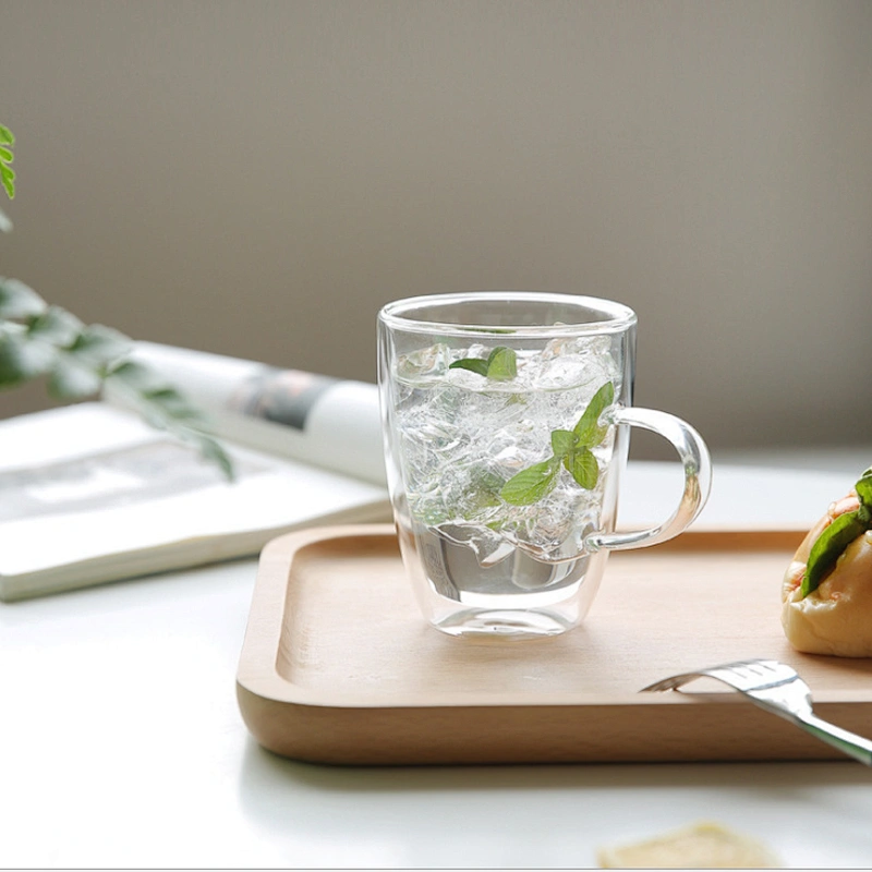 2020 hot selling  elegant reusable double wall glass coffee cup