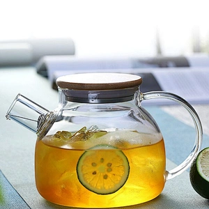 wholesale transparent coffee pot heat resistant glass teapot