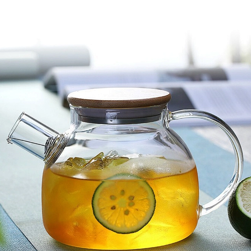 wholesale transparent coffee pot heat resistant glass teapot