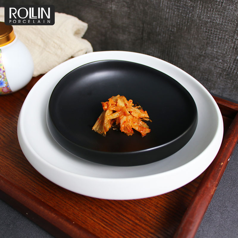 round Bowls white & black bowls ceramic dessert bowl