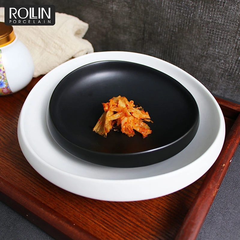round Bowls white & black bowls ceramic dessert bowl