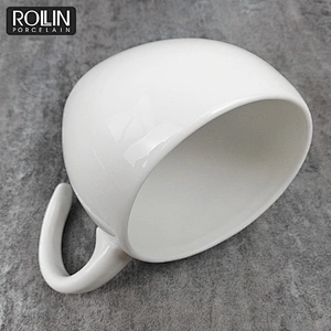 Special Design Chaozhou Cheap Peach Shape Coffee Mug Porcelain Ceramic Coffee Cup Saucer