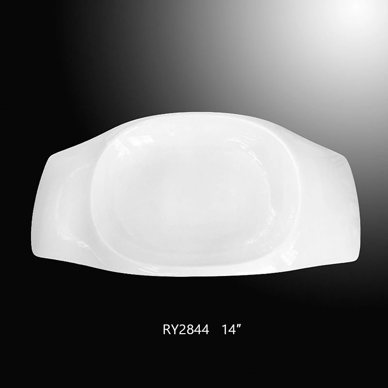 Rectangular Soup Plate ceramic plates for 4-5 star Hotel and Restaurant