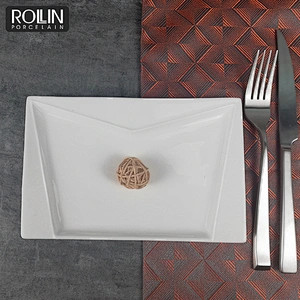 Custom size custom shape  white porcelain ceramic plates