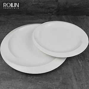 Ceramic Dinner Plate / White Porcelain Plate / Buffet Dishes Plate