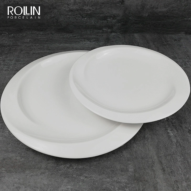 Ceramic Dinner Plate / White Porcelain Plate / Buffet Dishes Plate