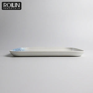 Porcelain Blue starry sky Design Square Side Plates and Dinner Plates for Hotel and Restaurant