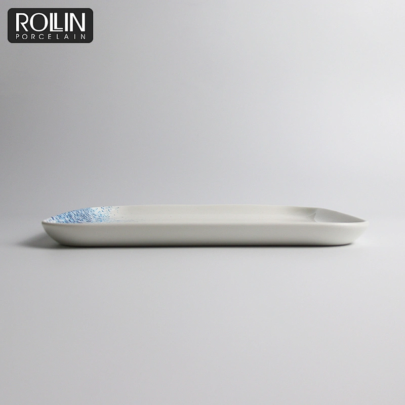 Porcelain Blue starry sky Design Square Side Plates and Dinner Plates for Hotel and Restaurant