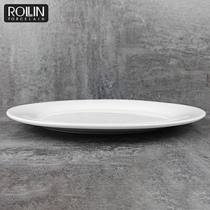 High quality popular design ceramic porcelain fish oval dinner plates