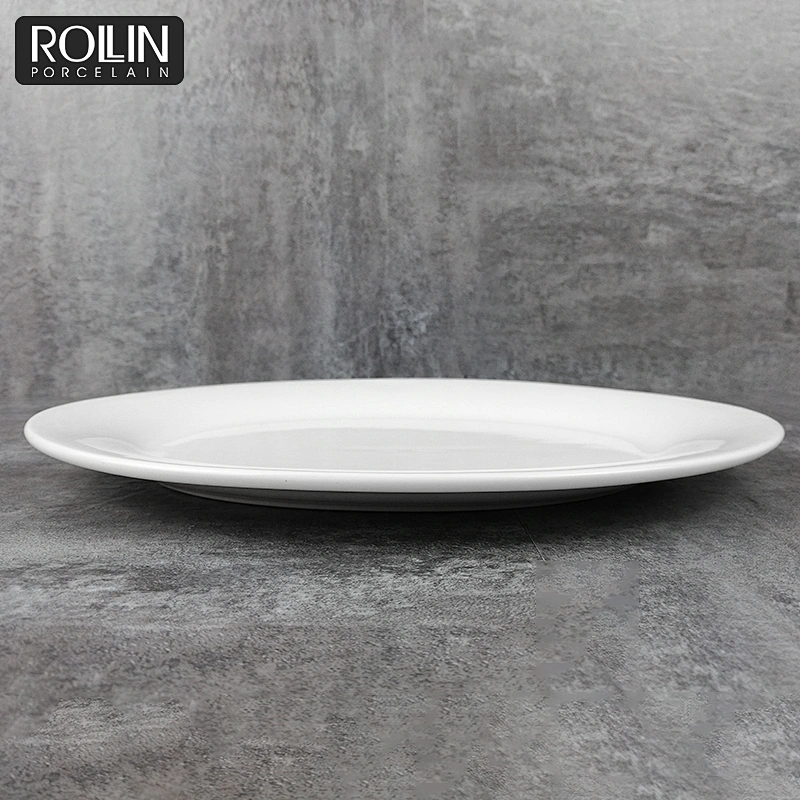 High quality popular design ceramic porcelain fish oval dinner plates