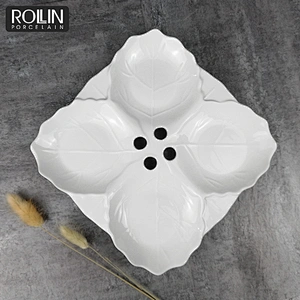 wedding banquet plates  porcelain plate divide plates 4 in 1 tray