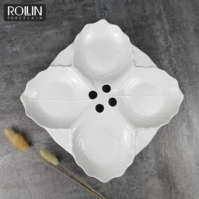 wedding banquet plates  porcelain plate divide plates 4 in 1 tray