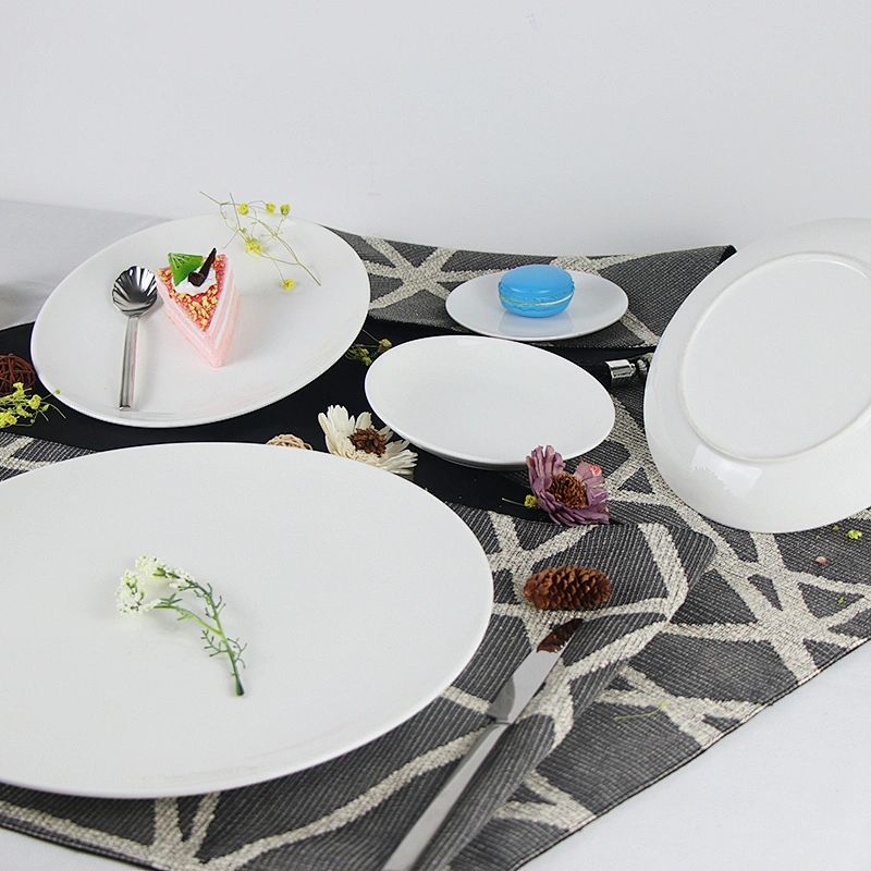 Hotel And Restaurant Plates, Dishes, Bowls By Material Of Porcelain And Fine Bone China Dinner Plate Porcelain