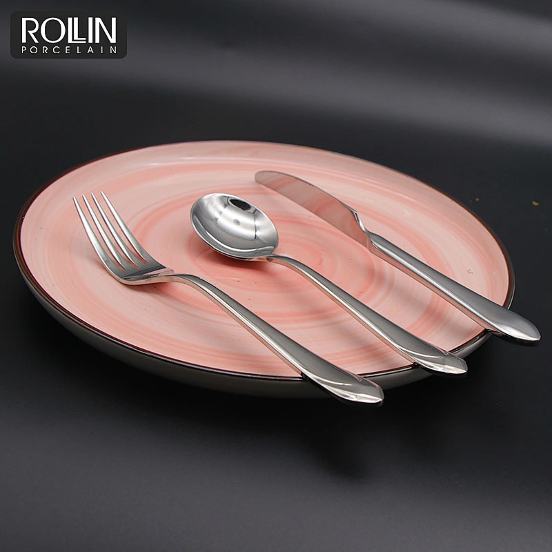 The Handle Is Designed Table Knife Table Spoon and Table Fork Cutlery for Hotel