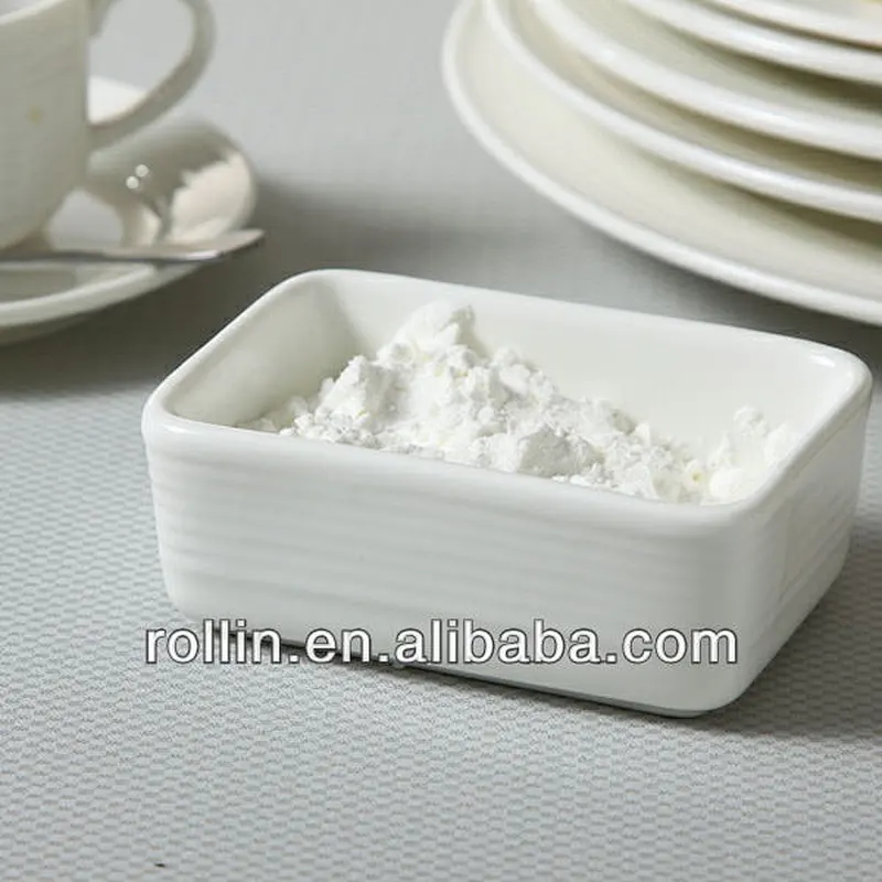 Stave lines style restaurant and hotel used porcelain ceramic rectangle Sugar Pot