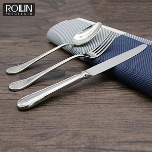 Restaurant Cheap Silver Flatware Set Dinner Spoons Forks and Knife Stainless Steel Cutlery