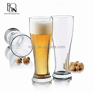 High quality 355ml, 414ml, 473ml, 600ml custom glass beer cup glass mug for beer