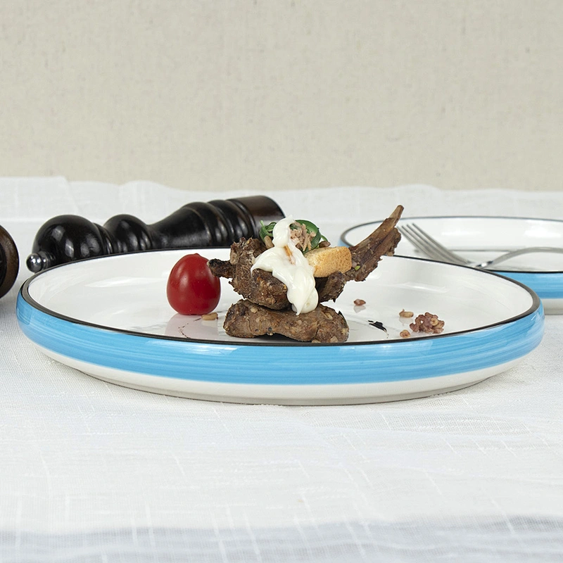 Ceramic Dinner Porcelain White Customize Dining Set Hotel Round Banquet Buffet Low Price Good Restaurant Food Plate