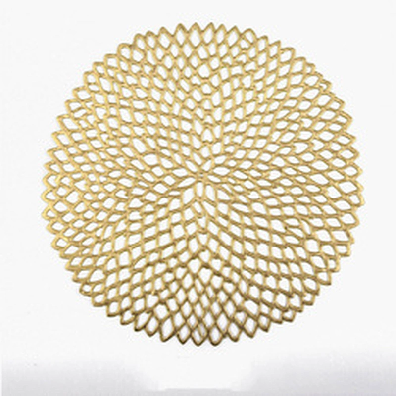 Mats & Pads Hot Sale Washable Placemats Hollow Round Table mats round pvc placemats
