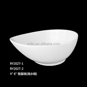 Wholesale high quality special shape white porcelain ceramic noodle bowl