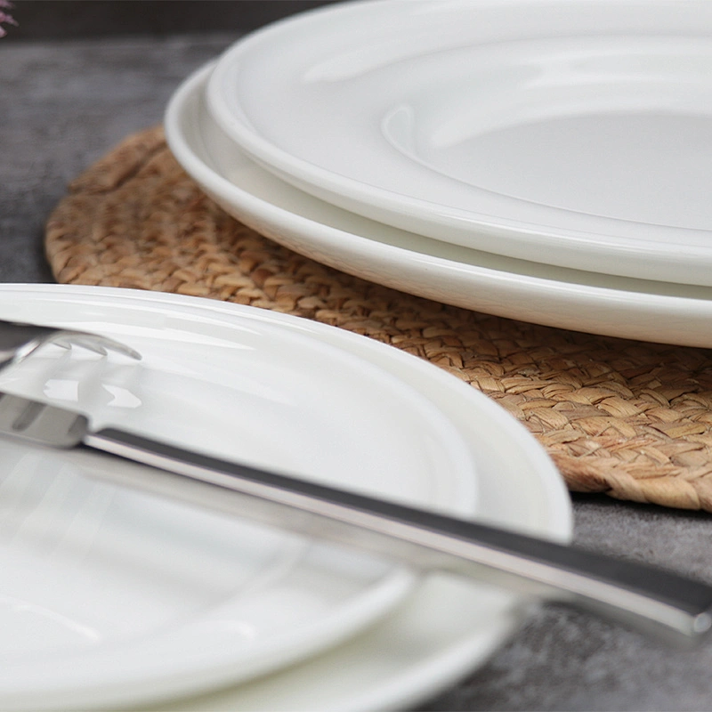 Hotel Banquet Used White Ceramic All Size Round White Porcelain Dinner Plate