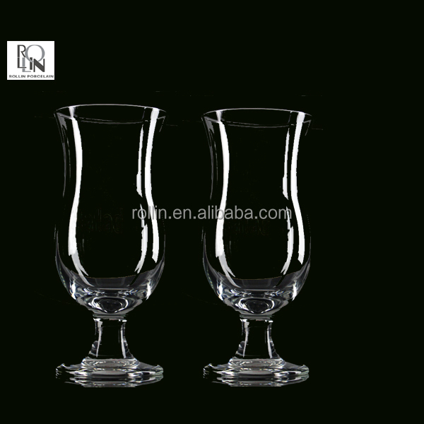 Bar orange juice glass tulip shaped cocktail glass with short stem
