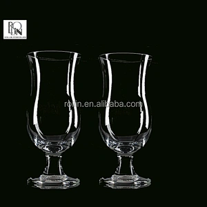 Bar orange juice glass tulip shaped cocktail glass with short stem