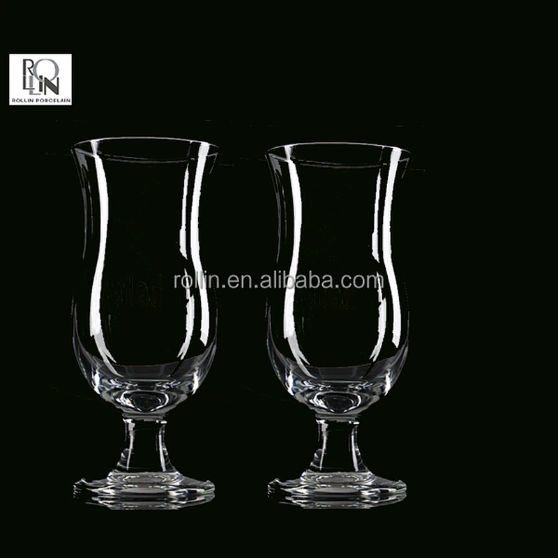 Bar orange juice glass tulip shaped cocktail glass with short stem