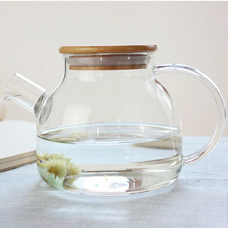wholesale transparent coffee pot heat resistant glass teapot