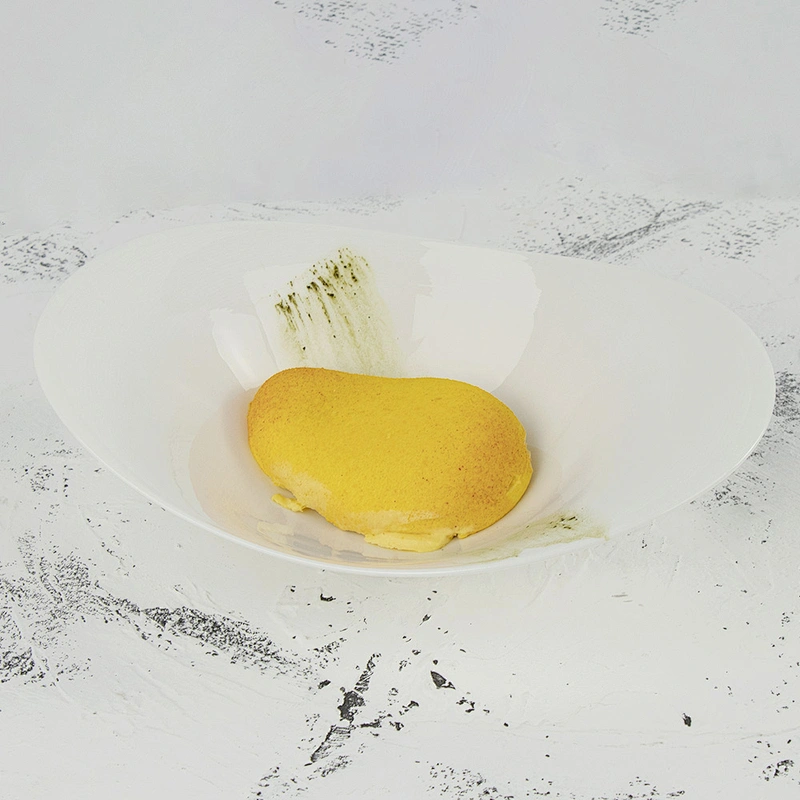 Wholesale 475ml 750ml 1000ml Egg-Shaped Ceramic Porcelain Fruit Soup Mixing Salad Cereal Ceramic Bowl